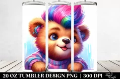 Cute Baby Bear Playing 20 Oz Tumbler Product Image 2