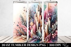 Abstract Pastel Wooden Design 20 Oz Tumbler Product Image 2