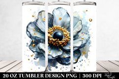 20 Oz Tumbler Sublimation | Anemone with Golden Insertions Product Image 2