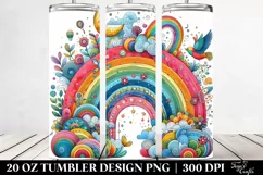Colorful Vibrant Rainbow | 20 Oz Tumbler Product Image 2