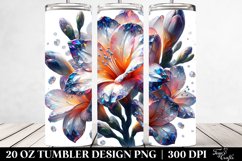 20 Oz Tumbler Sublimation | Abstract Glossy Freesia Made of Product Image 2