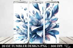 20 Oz Tumbler Sublimation | Abstract Glossy Freesia Made of Product Image 2