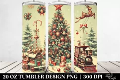Retro Christmas Tree Clipart, Transparent 20 Oz Tumbler Product Image 2