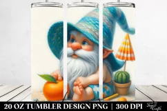 Beachwear Gnome with Orange | 20 Oz Tumbler Product Image 2