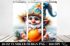 Beachwear Gnome with Orange | 20 Oz Tumbler Product Image 2