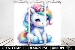 Cute Baby Unicorn in Style | 20 Oz Tumbler Product Image 2