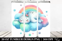 Colorful Sleeping Seal on Cloud | 20 Oz Tumbler Product Image 2