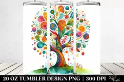 Colorful Whimsical Vibrant Tree | 20 Oz Tumbler Product Image 2