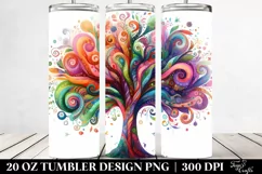 Colorful Whimsical Vibrant Tree | 20 Oz Tumbler Product Image 2