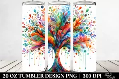 Colorful Whimsical Vibrant Tree | 20 Oz Tumbler Product Image 2