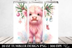 Cute Watercolor Baby Cow Clipart Product Image 2