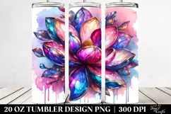 20 Oz Tumbler Sublimation | Glossy Magnolia | Watercolor Product Image 2