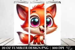 Colorful Baby Fox Smiling | 20 Oz Tumbler Product Image 2