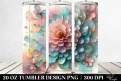 Abstract Glossy Zinnia 20 Oz Tumbler Product Image 2