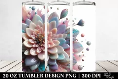 Abstract Glossy Zinnia 20 Oz Tumbler Product Image 2
