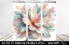 Abstract Shiny Magnolia 20 Oz Tumbler Product Image 2