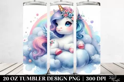 Cute Baby Unicorn from a Cloud | 20 Oz Tumbler Product Image 2