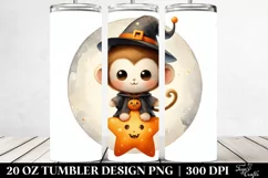 Cute Baby Monkey in Halloween Costume, 20 Oz Tumbler Product Image 2