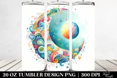 Colorful Moon Watercolor | 20 Oz Tumbler Product Image 2