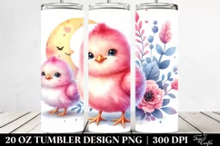 Cute Baby Chicken with Moon | 20 Oz Tumbler Product Image 2