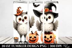 Simple Halloween Owl Clipart 20 Oz Tumbler Product Image 2