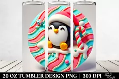 Pastel Marzipan Penguin with Candy Edges 20 Oz Tumbler Product Image 2