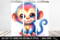 Colorful Baby Monkey Posed | 20 Oz Tumbler Product Image 2