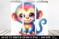 Colorful Baby Monkey Posed | 20 Oz Tumbler Product Image 2