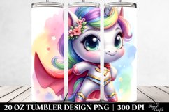 Cute Baby Unicorn in Spring Petals 20 Oz Tumbler Product Image 2