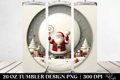 Simple Santa Round Image, Transparent 20 Oz Tumbler Product Image 2