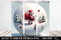 Simple Santa Round Image, Transparent 20 Oz Tumbler Product Image 2