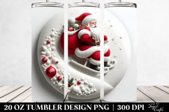 Simple Santa Round Image, Transparent 20 Oz Tumbler Product Image 2