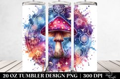 Vibrant Celestial Mushroom Clipart 20 Oz Tumbler Product Image 2