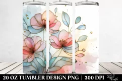 Abstract Stained Poppy 20 Oz Tumbler Product Image 2
