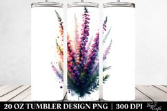20 Oz Tumbler Sublimation | Glossy Heather Watercolor Product Image 2