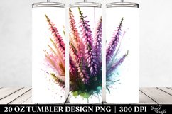 20 Oz Tumbler Sublimation | Glossy Heather Watercolor Product Image 2