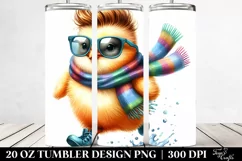 Cute Baby Chicken Running 20 Oz Tumbler Product Image 2