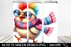 Cute Baby Chicken Running 20 Oz Tumbler Product Image 2