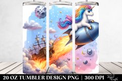 Cute Unicorn Diving from a Meteor | 20 Oz Tumbler Product Image 2