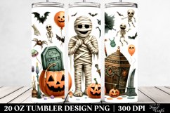 Simple Funny Halloween Clipart with Mummy&#039;s Tomb 20 Oz Product Image 2
