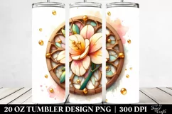 Watercolor Freesia Splash | 20 Oz Tumbler Product Image 2