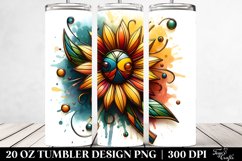 Abstract Stained Sunflower | 20 Oz Tumbler Product Image 2