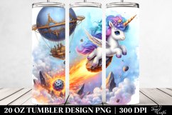 Cute Unicorn Diving from a Meteor | 20 Oz Tumbler Product Image 2