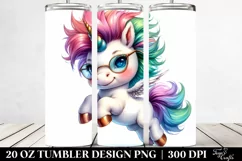 Baby Unicorn Jumping | 20 oz Tumbler Product Image 2