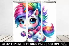 Baby Unicorn Jumping | 20 oz Tumbler Product Image 2