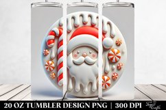 Simple Santa Round Image, Transparent 20 Oz Tumbler Product Image 2