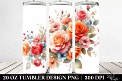 Colorful Orange Roses | 20 oz Tumbler Product Image 2