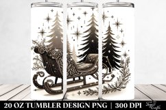 Glittery Sled Winter Scene 20 Oz Tumbler Product Image 2