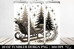 Glittery Sled Winter Scene 20 Oz Tumbler Product Image 2