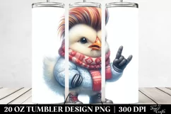 Winter Baby Chicken with Cool Haircut, 20 Oz Tumbler Product Image 2
